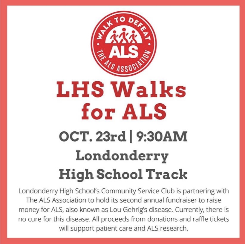 LHS Community Service Club to host their second annual LHS Walks for ALS in association with the ALS Association on October, 23, 2022.