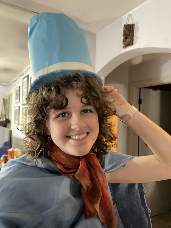 Olivia DeWinkeleer, English teacher Mary DeWinkeleers daughter, brings the magic with her depiction of the character Trucy Wright, comedic magician-in-training, from the game Ace Attorney.