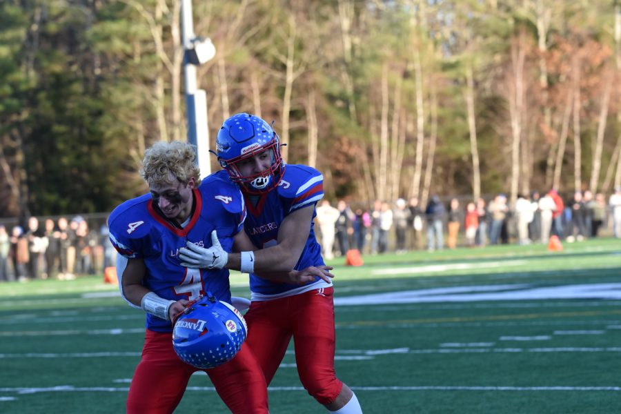 #4 senior Jack Drabik and #9 senior Anthony Amaro mid-play at the D1 Championships.