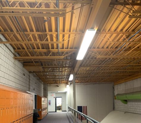 New LED lights are being installed to replace old fluorescent bulbs throughout the Londonderry School District
