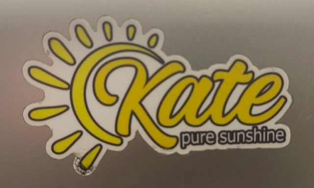 Scott Sicard, who was an English teacher at LHS but is now the assistant principal at Matthew Thornton, designed this sticker to honor Kate Sherwood, who brought pure sunshine to everyone she met.