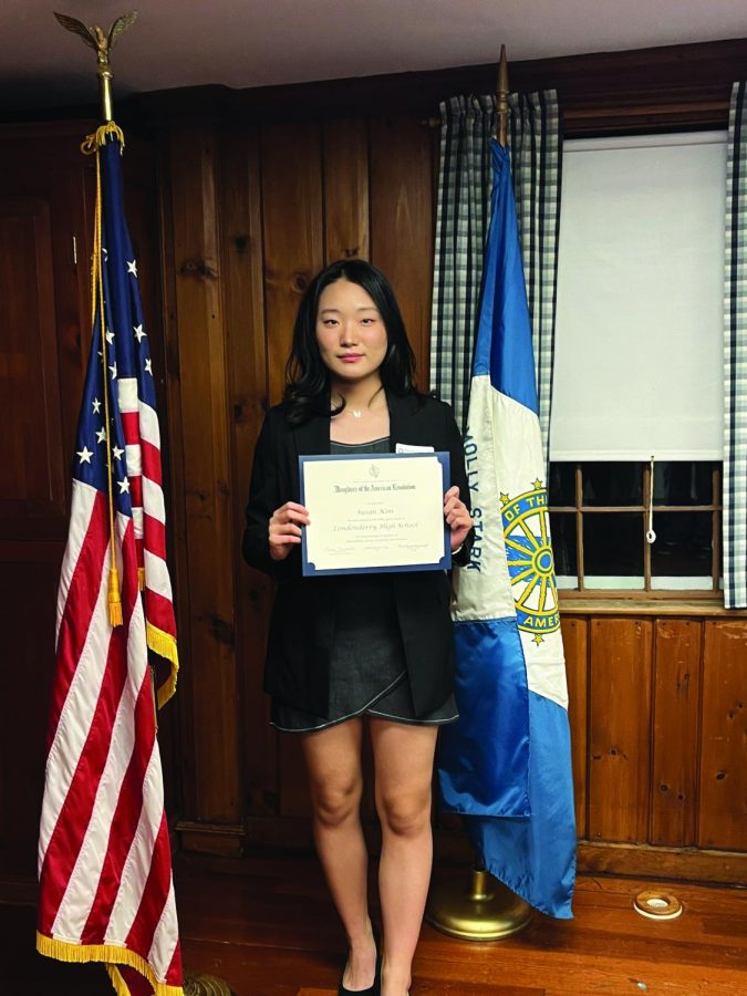 “When I look at the DAR good citizen scholarship about leadership, character, and stuff like that, 
I think I really get that from my parents,” Kim said.