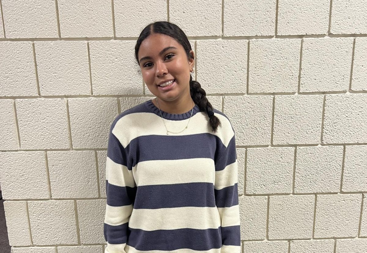 Junior Lizzie Sosa wears her fall outfit that she found on Pinterest. Pinterest is a great place to get inspired for your next fall outfit.
