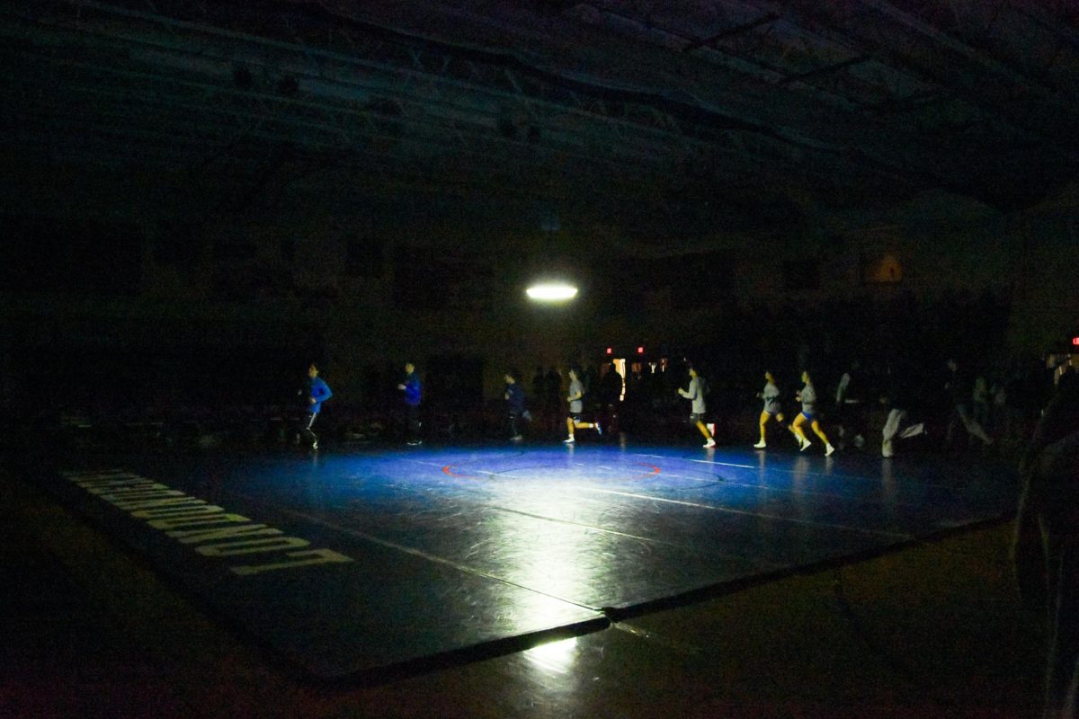 Varsity wrestling before their matchup versus Salem (Photo by Sean Cornett) 