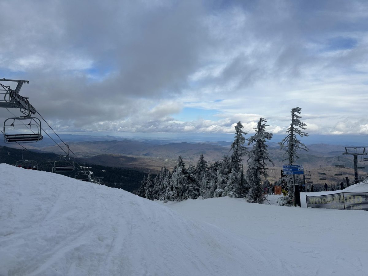 The+sky+becomes+overcast+as+the+day+progresses+on+the+second+opening+weekend+at+Killington+Mountain.