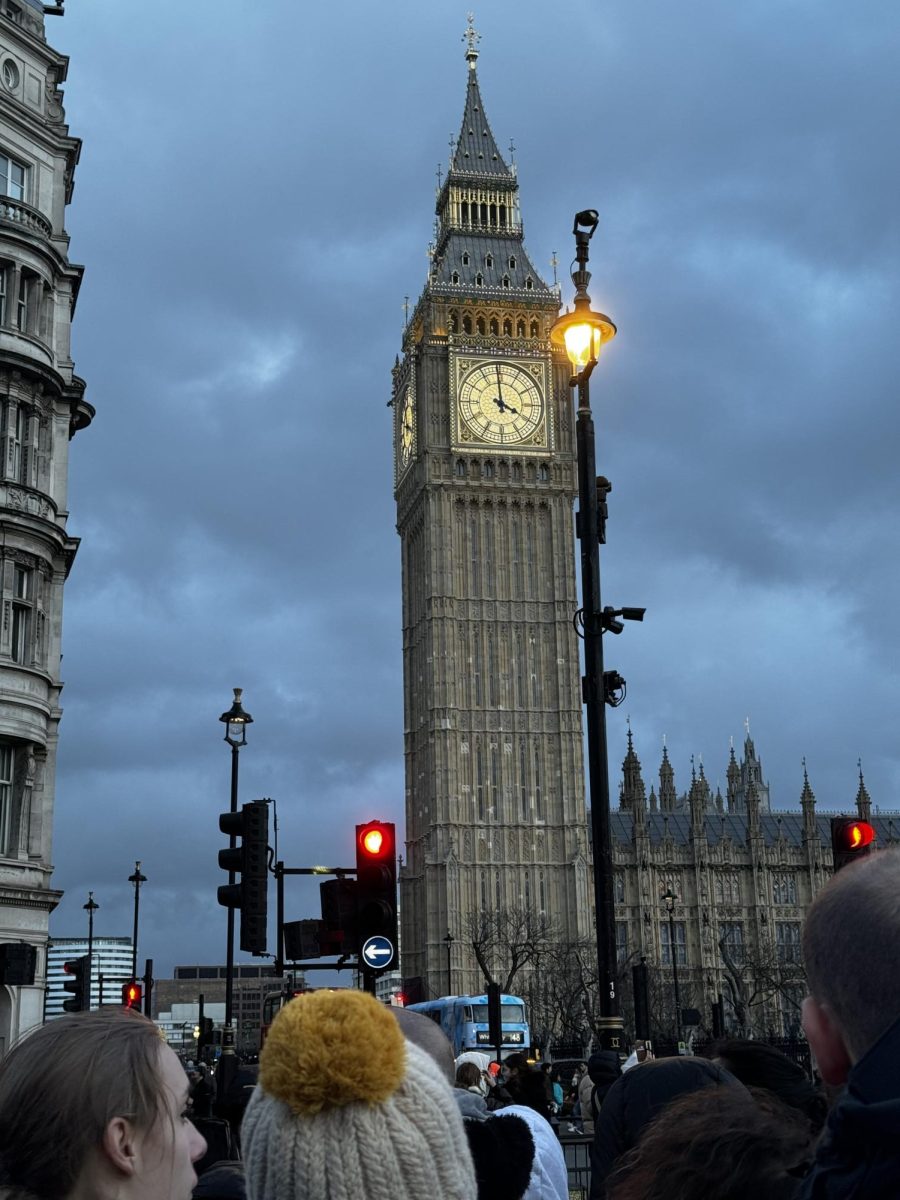 Big Ben standing tall above the streets of London. Photo provided by senior Lily Floyd