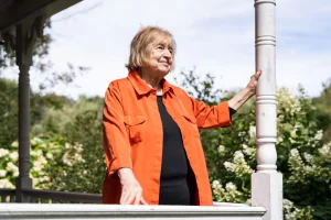 Survivor and storyteller: Kati Preston, once a voice silenced by the Holocaust, now speaks volumes of resilience and hope.