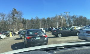 Students leave Plateau in a rush a to get home.