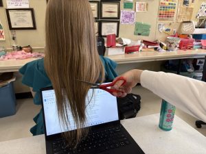 Student gets fed up in class as a student forgets what personal space is. 