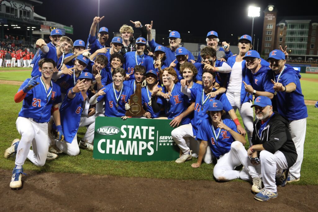 The Lancers receive their State Championship banner after winning it all in 2023. They hope to bring another one home this year.
