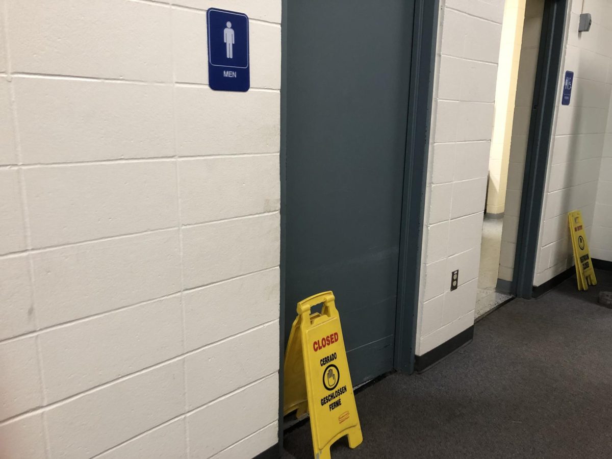 The boys' main lobby bathroom remains closed on May 29 following the vandalism incident on May 30, 2025. House 2 Assistant Principal Ryan O' Connor urged students to ensure the safety of the school to avoid any further incidents. "I think people need to embrace, understand, and know that as a community, we have a responsibility not just for ourselves but to each other as well," O'Connor said. Photo by Jansher Malik.