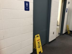 The boys' main lobby bathroom remains closed on May 29 following the vandalism incident on May 30, 2025. House 2 Assistant Principal Ryan O' Connor urged students to ensure the safety of the school to avoid any further incidents. "I think people need to embrace, understand, and know that as a community, we have a responsibility not just for ourselves but to each other as well," O'Connor said. Photo by Jansher Malik.