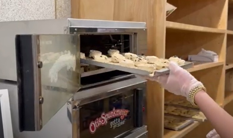 Students often visit the school store to snag cookies when they are right out of the oven and warm.