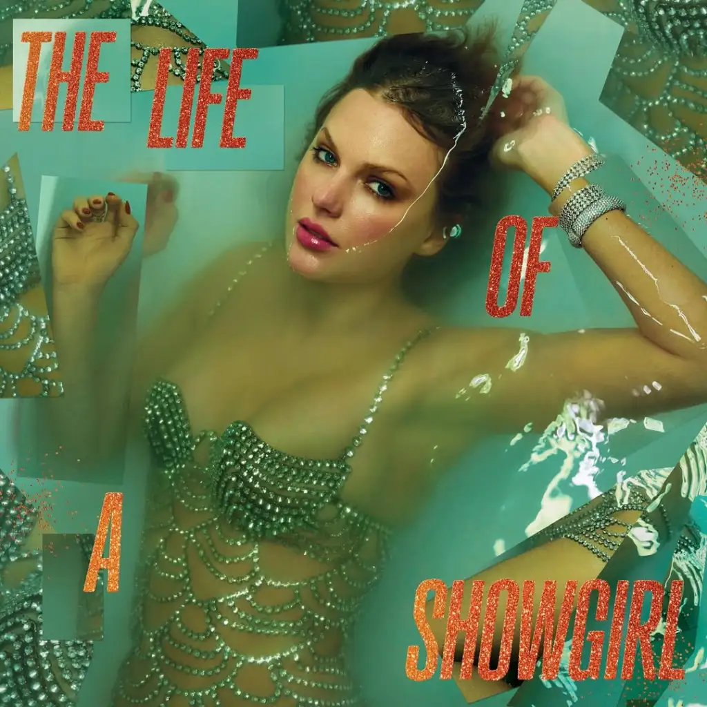 Taylor Swift's album cover "The Life of a Showgirl" courtesy of Deadline.