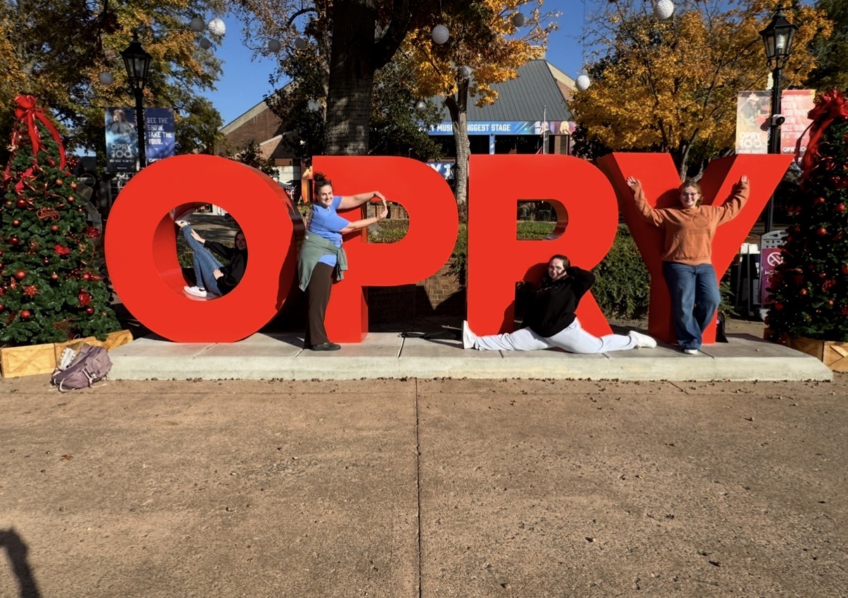 Students tour the Grand Ole Opry in Nashville during a visit to the historic music venue. The group explored backstage areas while learning about the Opry’s role in country music. (Photo used with permission by Mary DeWinkeleer).