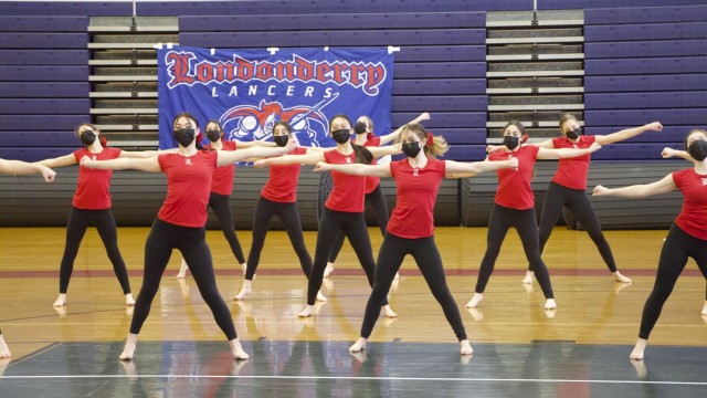 The LHS Dance Team puts on a dazzling performance at this year's winter pep rally. Photo by Sean O'Mara