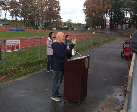 Keynote speaker Shawn Sullivan touches upon losing his father, Gary Sullivan, to ALS in 2012.