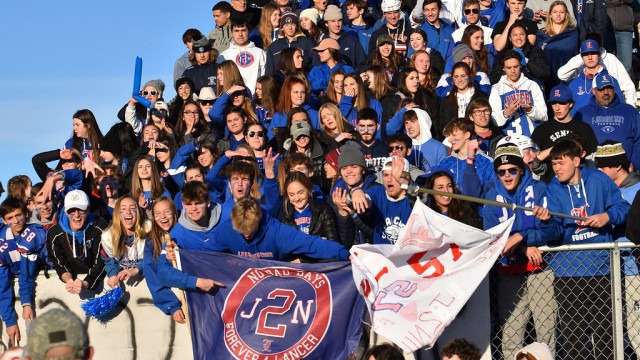 Lancer fans hold up the J2N sign to encourage the team.
