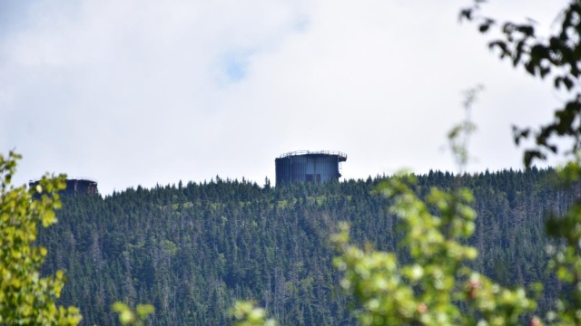 The top of the mountain is a good 3 miles from the admin. area as pictured here.